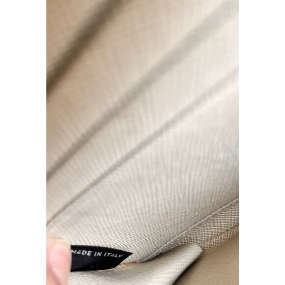 PRADA Saffiano Leather Long zip around Wallet in Cream - Picture 13 of 14